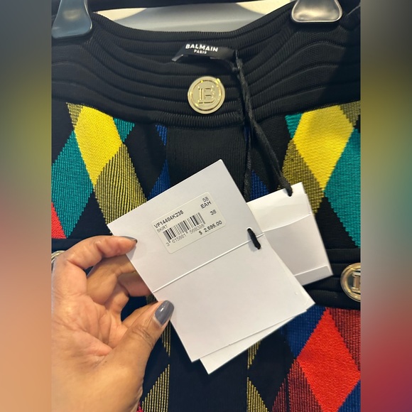 NWT Balmain Multi-colored knit skirt - Picture 2 of 5